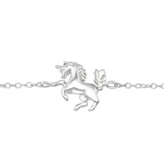 Delightful Ladies Silver Unicorn Bracelet