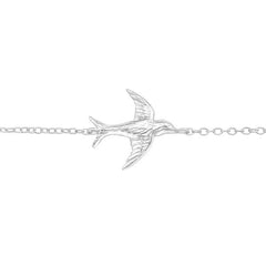 Bird in Flight Silver Link Bracelet