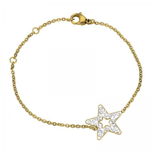 Gold Steel Star Bracelet