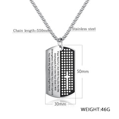 Stainless Steel Bible Verse Necklace