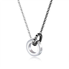 Love Asymmetric Stainless Steel Engagement Necklace For Women
