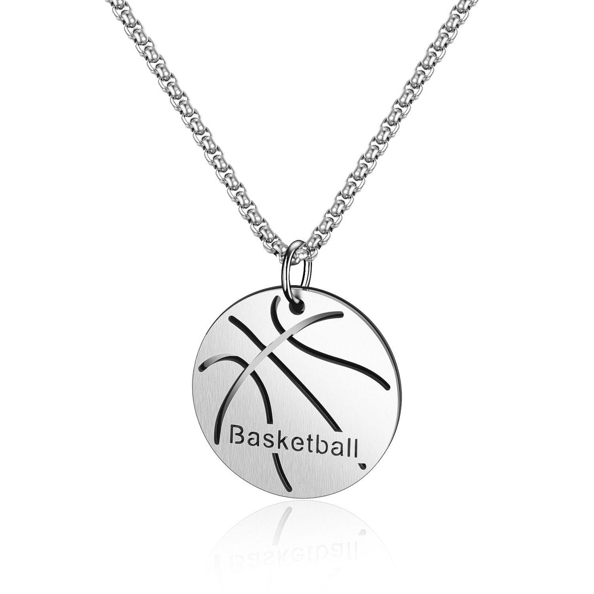 Stainless Steel Basketball Necklace