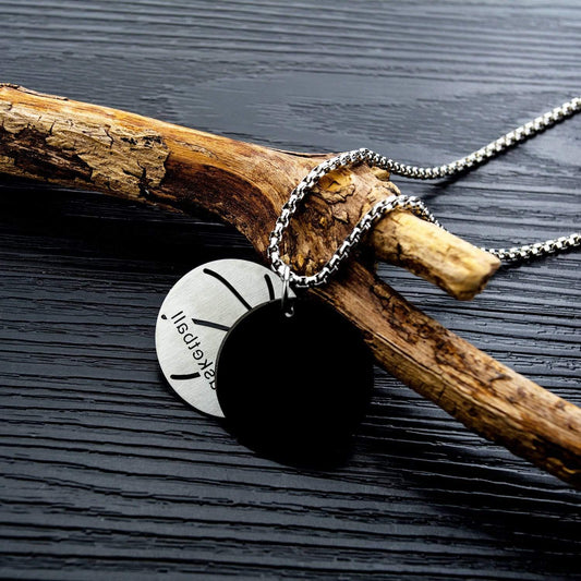 Stainless Steel Basketball Necklace