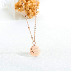 Stainless Steel Rose Gold I Love You Necklace
