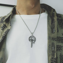 Catholic Veni Creator Spiritus Key Crucifix Cross Necklace