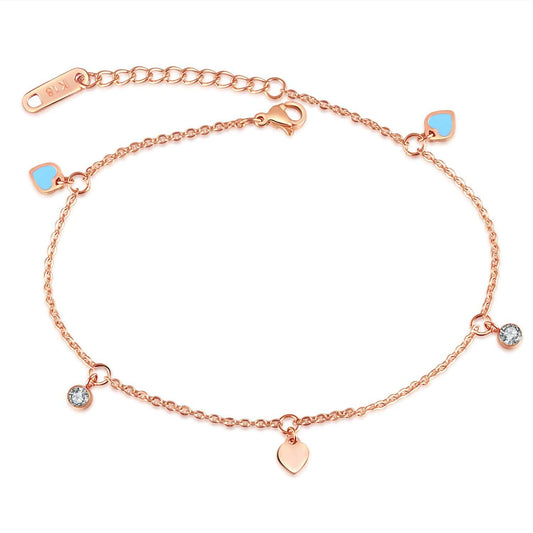 Stainless Steel Rose Gold Anklets