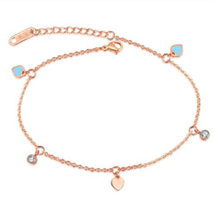 Stainless Steel Rose Gold Anklets