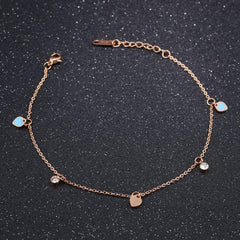 Stainless Steel Rose Gold Anklets