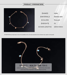 Stainless Steel Rose Gold Anklets