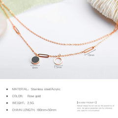 Stainless Steel Rose Gold Double Anklet