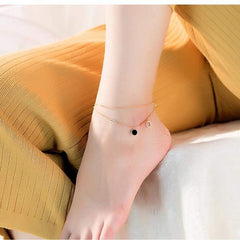 Stainless Steel Rose Gold Double Anklet