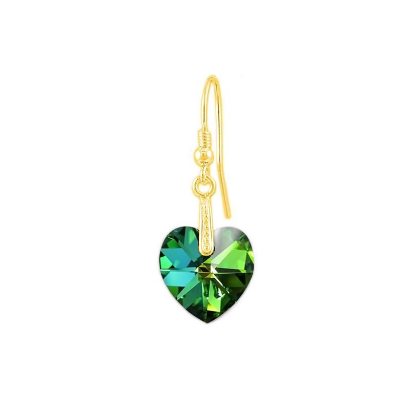 24K Gold Heart   Pendant Necklace Jewellery Set Vitrail Medium