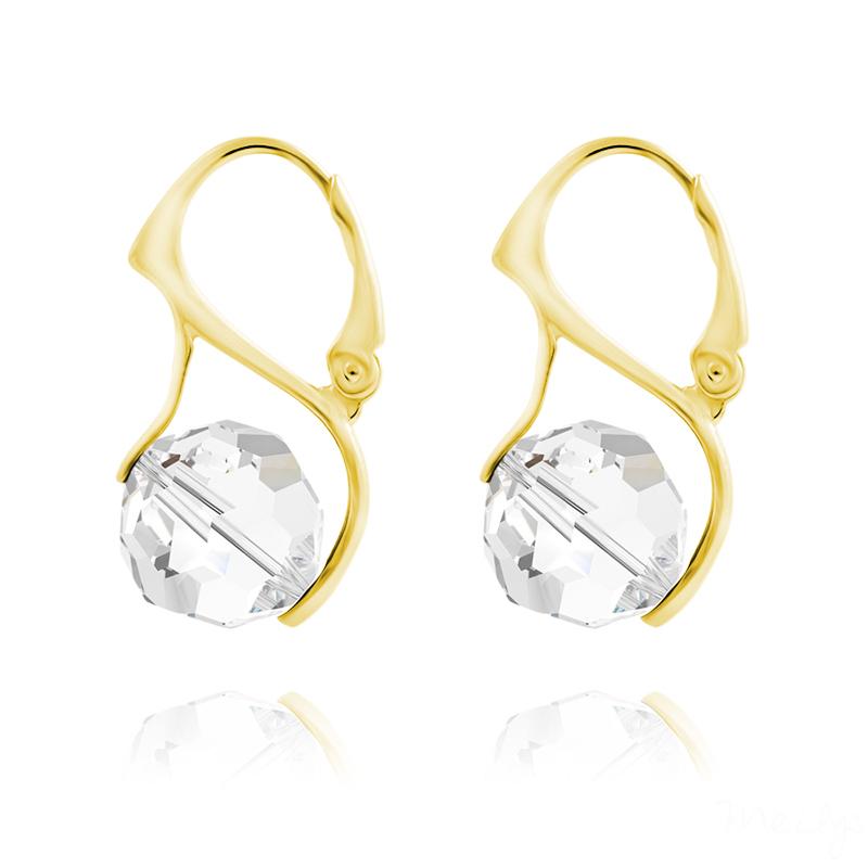 24K Gold and White Pearl Earrings