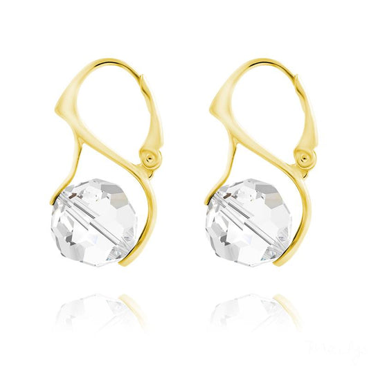 24K Gold and White Pearl Earrings