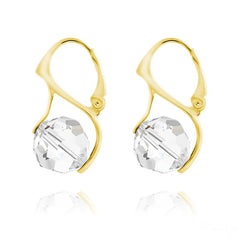 24K Gold and White Pearl Earrings