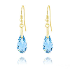 24K Gold Aquamarine  Earrings