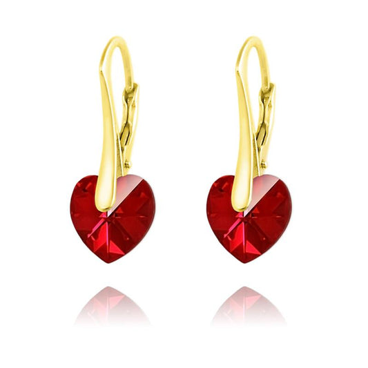 24K Gold Heart Earrings Siam