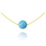 24K Gold Turquoise Choker Necklace