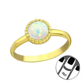 Gold plated fire snow Midi Ring