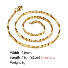 Gold Stainless Steel chain Necklace