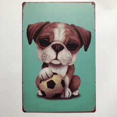 Cute Cat with Football  Poster