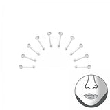 10 X Ball Stainless Steel Nose studs