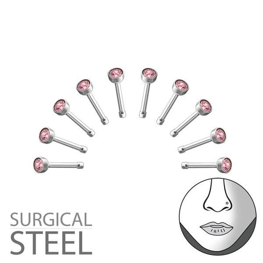 10 X Round Nose Studs with Ball End