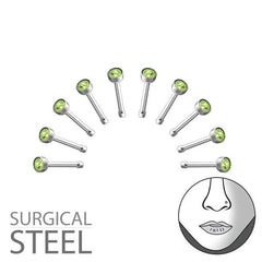 10 X Round Nose Studs with Ball End