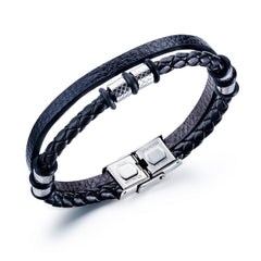 Black Braided leather Bracelet