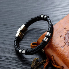 Black Braided leather Bracelet