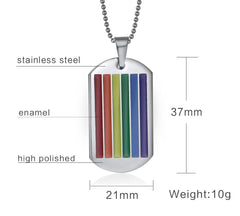 LGBT Flag Rainbow Pride Necklace