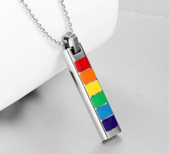 LGBT Pride Rainbow Bar Necklace
