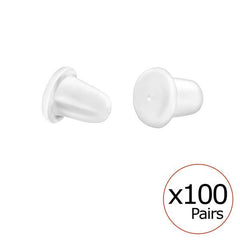 Bulk  Rubber Backs for  Earrings - 100 Pairs
