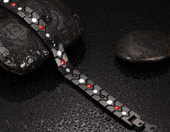 Black Magnetic Health Bracelet