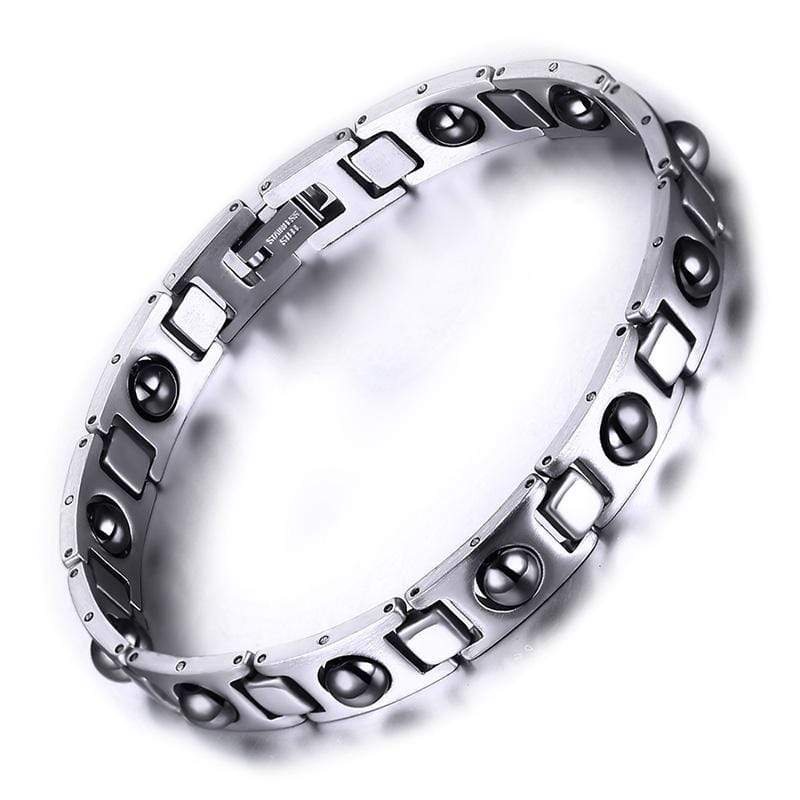 Black Stainless Steel Magnet Therapy Bracelet