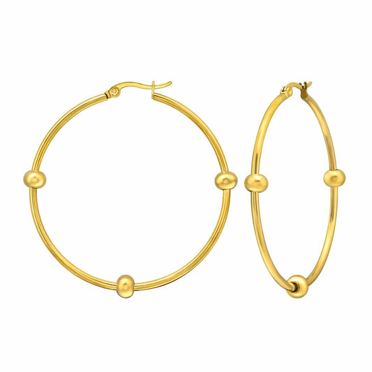 50mm Gold Surgical Steel Hoops