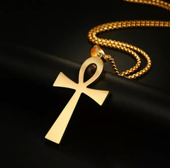 Gold Plated Anka Cross Pendant