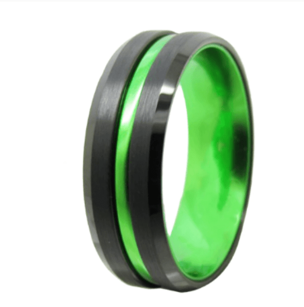 Black and green online ring