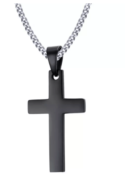 Black Men's Cross Pendant