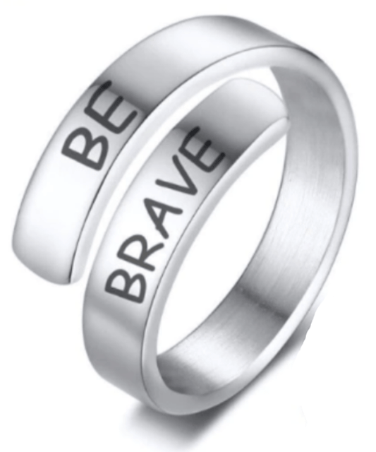 Spiral Twist Wrap Ring - Be Brave