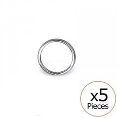 5 X 8mm Surgical Steel Continuous Rings