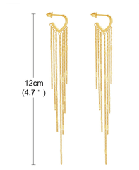 Long Tassel Drop Earrings