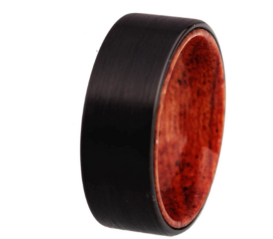 Black Wood Wedding Ring for Men