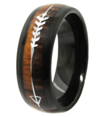Wood Look Wedding Engagement Ring for Couple