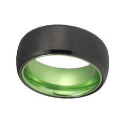 Black Green Wedding Ring for Men