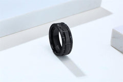 Groove Brushed Surface Tungsten Ring for Men
