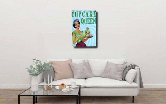 Cup Cake Queen Metal Tin Poster