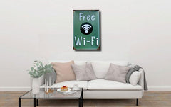Free Wifi Metal Tin Sign Poster
