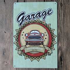 Garage Metal Tin Sign Poster