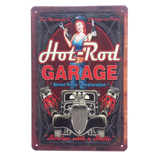 Hot Rod Garage Merchandise Metal Poster